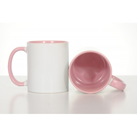 Mug blanc, intérieur et anse colorés