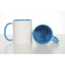 Mug blanc, intérieur et anse colorés