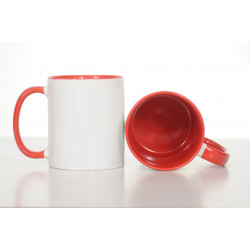 Mug blanc, intérieur et anse colorés